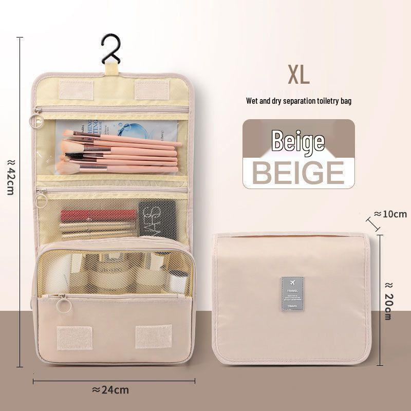 

Portable Hanging Toiletries & Makeup Bag - Foldable Travel Storage Solution Thickened Hanging Makeup Bag