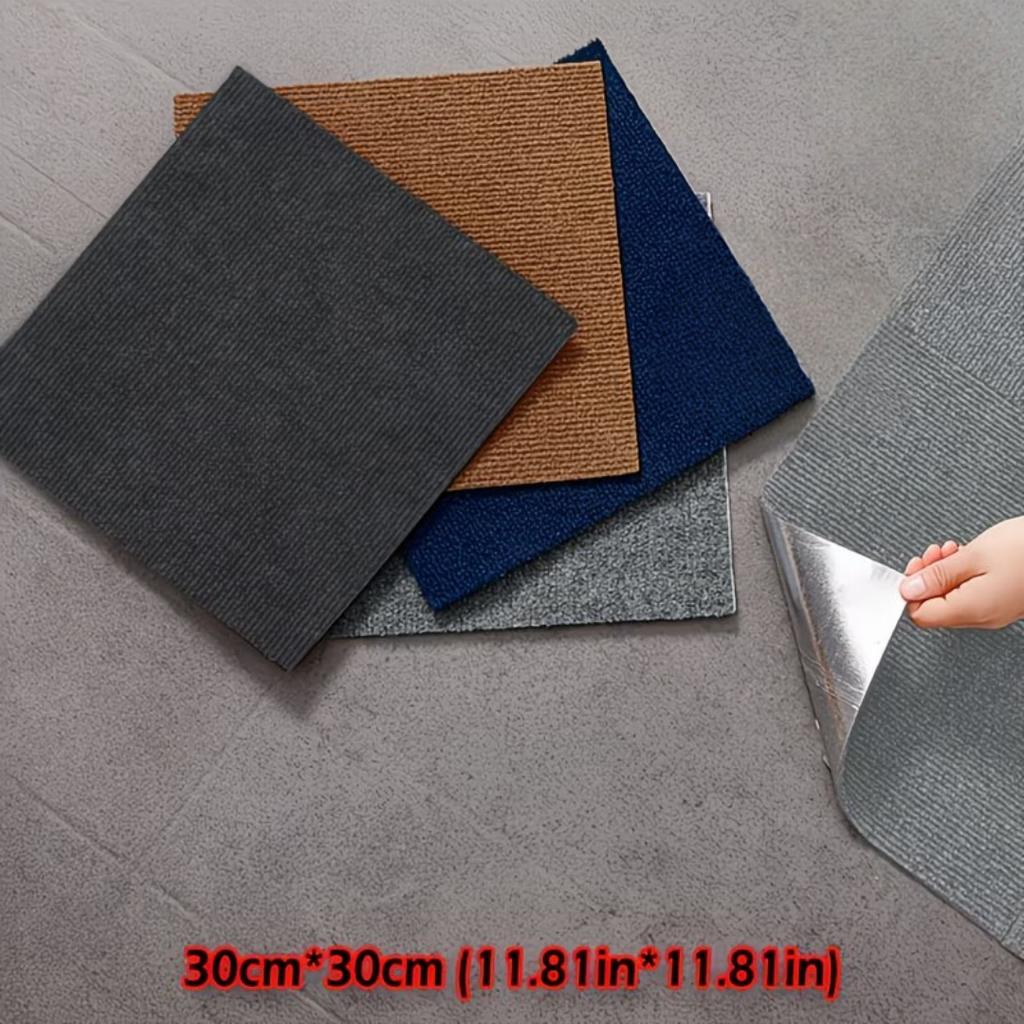 10PCS 30x30cm Self Adhesive Carpets Sticker Square Rugs Peel and Stick MatFlooring for Kitchen Dining Room Bedroom Home Decor