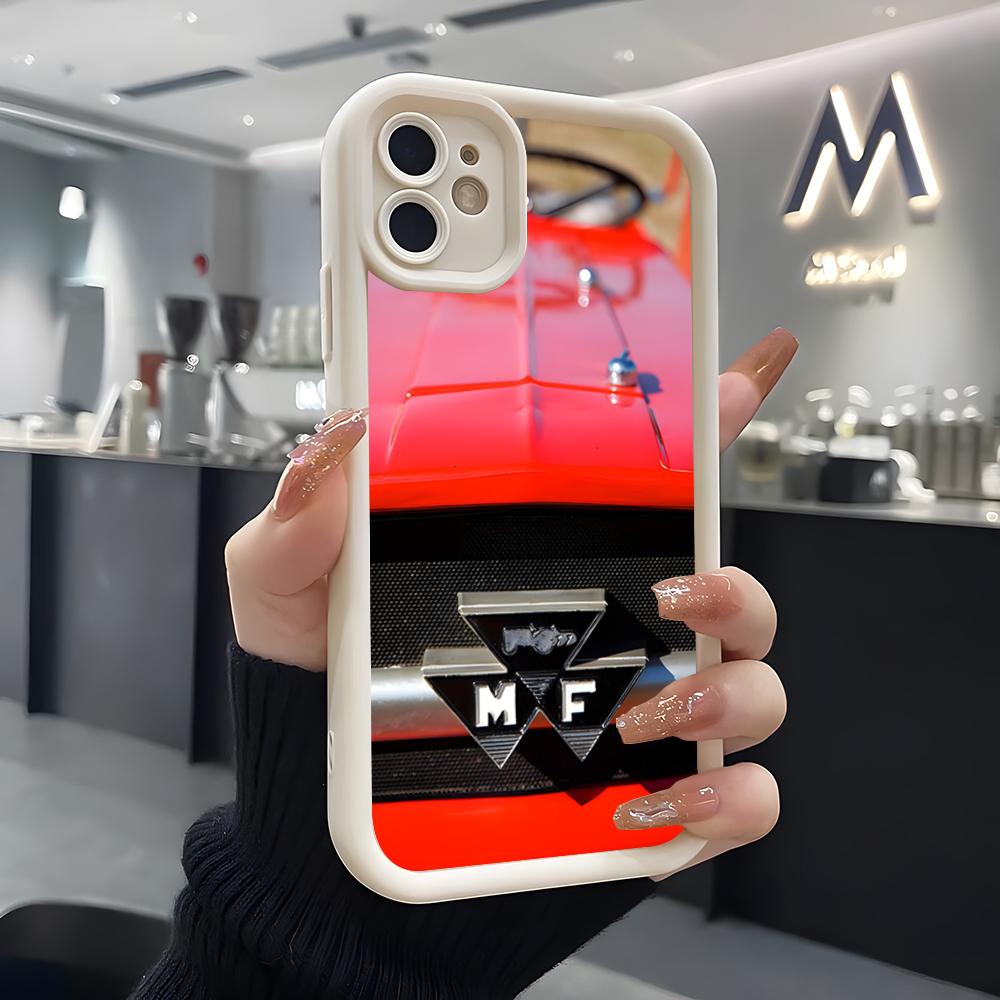 Massey Ferguson Phone Case For IPhone Air 17 Pro Max 16 E 15 14 Pro Max 13 12 11 Mini Plus Soft Silicone White Cover