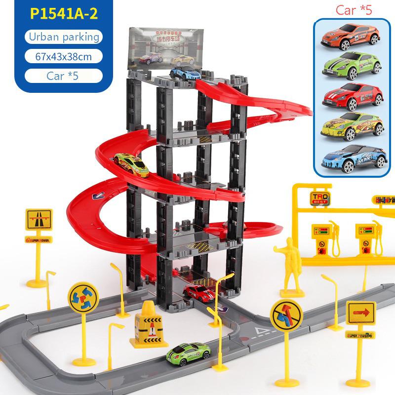 Children's Parking Toy Set Three-dimensional Multi-layer Car Assembly Rail Car Parent-child Interaction Gift Boy