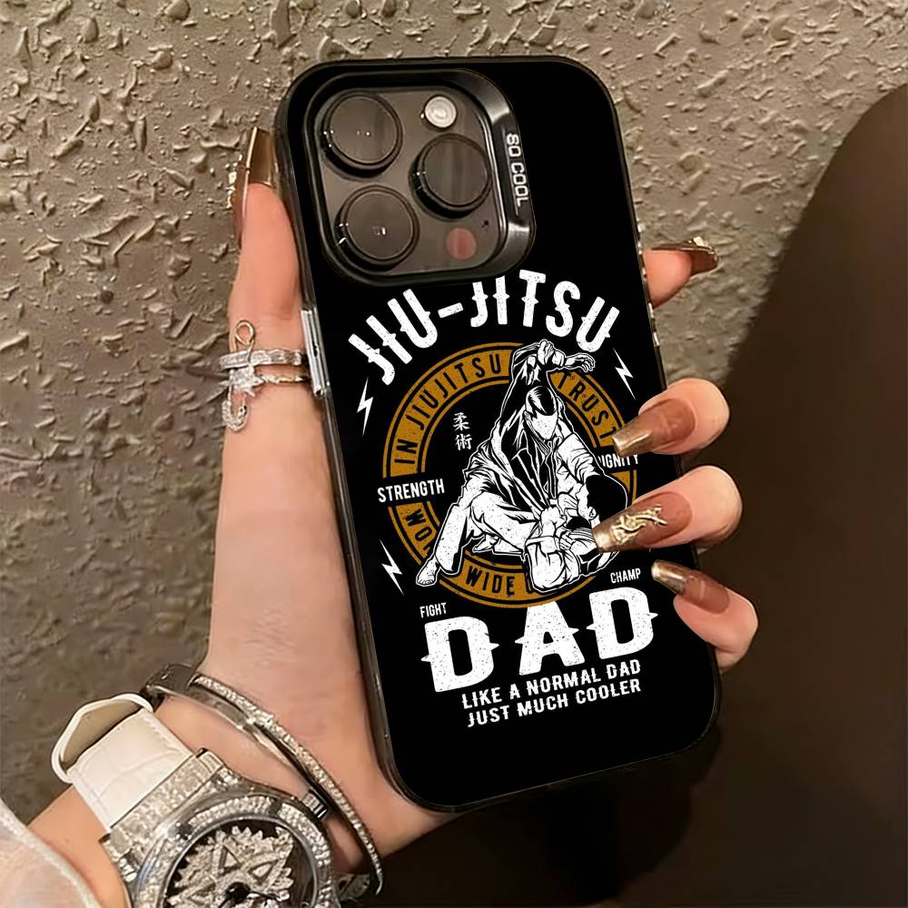 J-Jujitsu J-Judo Phone Case For iPhone 17,16,15,14,13,12,11 Plus,Pro Max,XS,Colored Silver Plated Inside Cover iPhone16pro