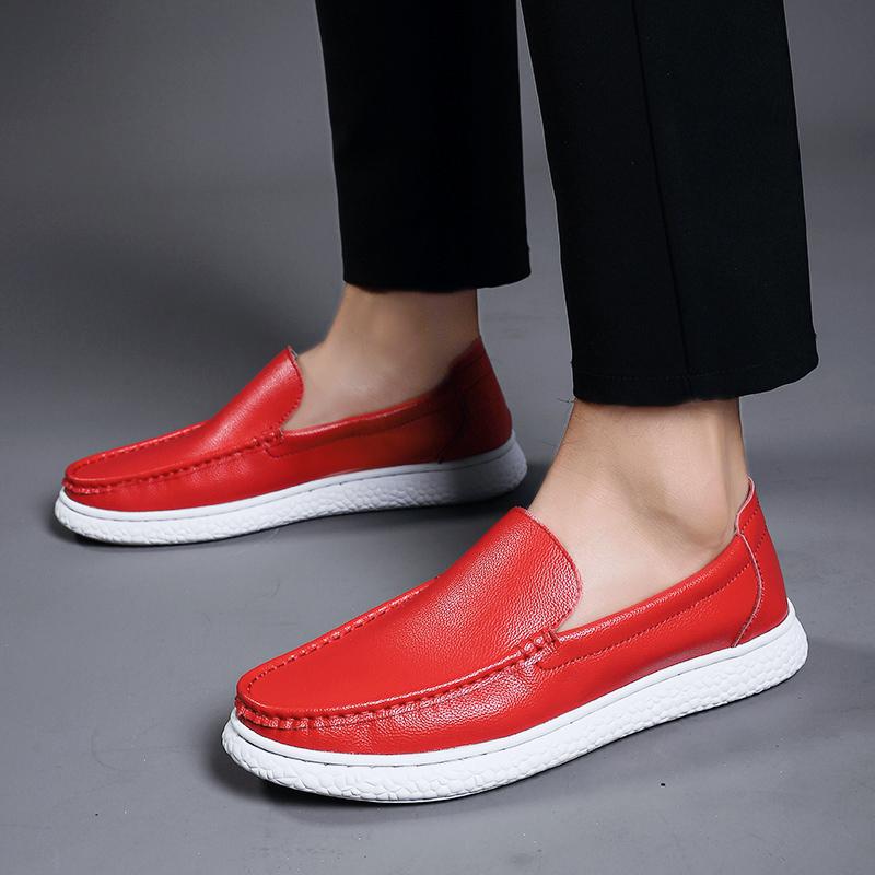 Brand Leather Casual Shoes Men Shoes Design Sneakers Man Business Daily Commute Leather Shoes Loafers Driving Moccasins