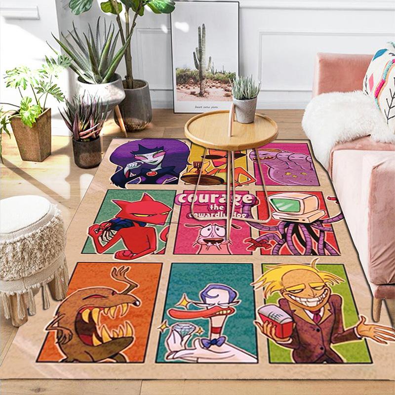 Cartoon Pattern Print Rug Floor Mat for Living Room or Bedroom Soft and Comfortable Carpet a Gift for Birthday and Holiday.