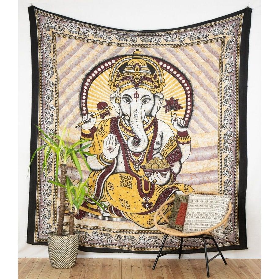 Ganesha tapestry of Indian oriental manufacture 75x100