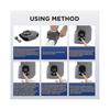 2X 2025 Emsense Foot Massager Wireless Portable Triple Method 3 Vibration Mode Heated Ankle Wrap for Home Office Travel