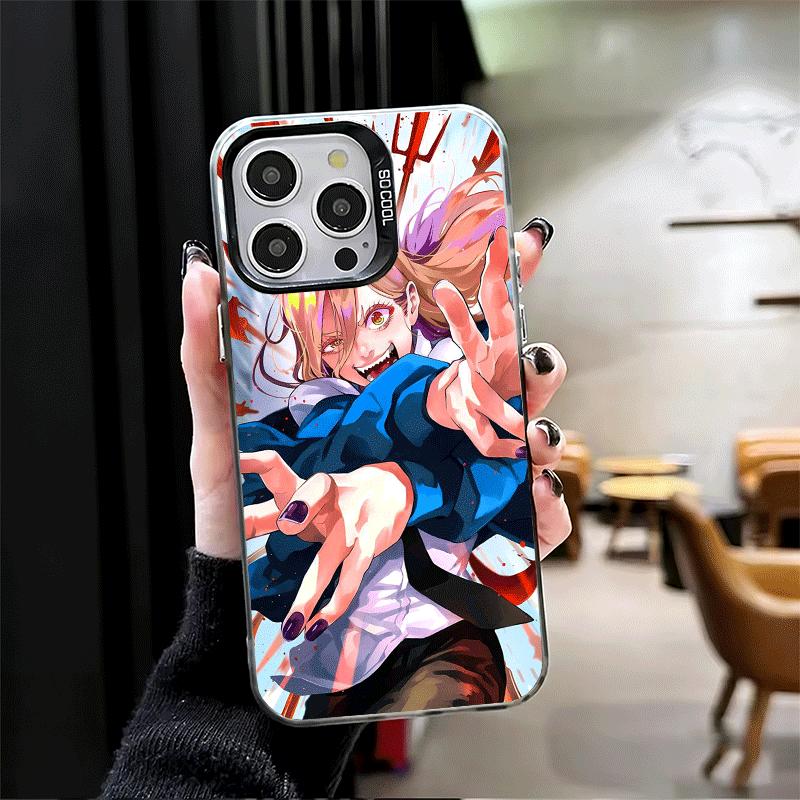 Anime Character Power CSM Soft Phone Case for iPhone 15 16 17 Pro Max 17Air 16E 14 Plus 13 12 Mini Shockproof Cover Back Shell