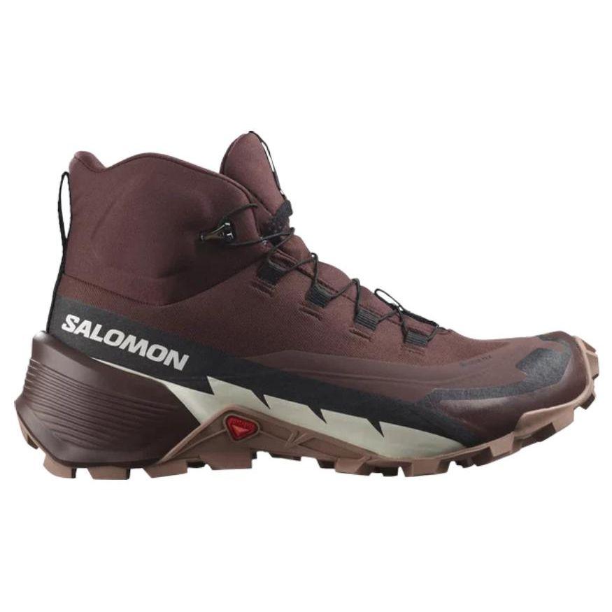 SALOMON Cross Hike 2 Round Toe Comfortable Shock Absorbing Non-Slip Mid-Top Outdoor Functional Shoes Women Shoes Brown 470608