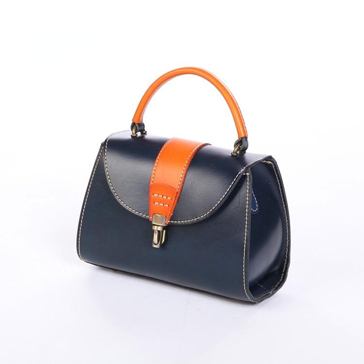 Johnature Genuine Leather Handmade Women Bag Handbag Retro Natural Real Cowhide Solid Color Versatile Shoulder Bags