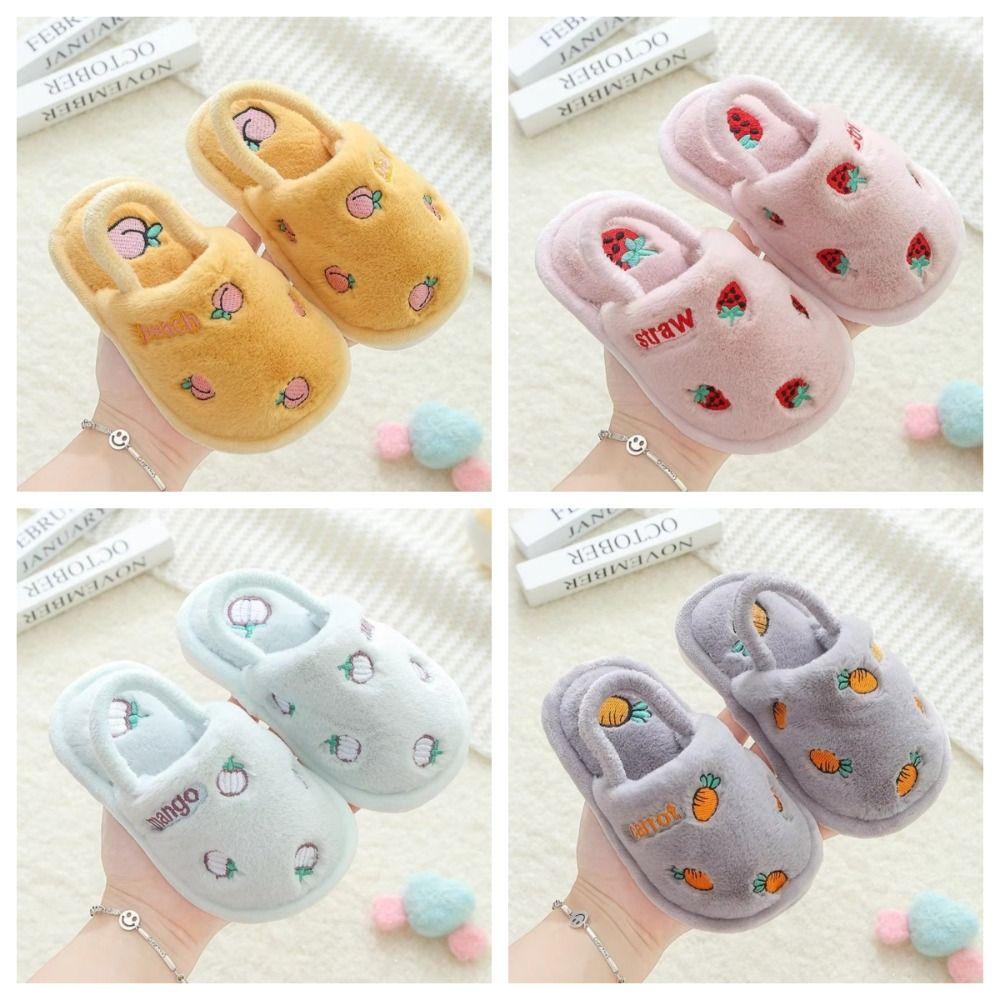 Cute Cartoon Children Slippers Cotton Kids Slipper New Toddler Shoes  Baby Boy Girl