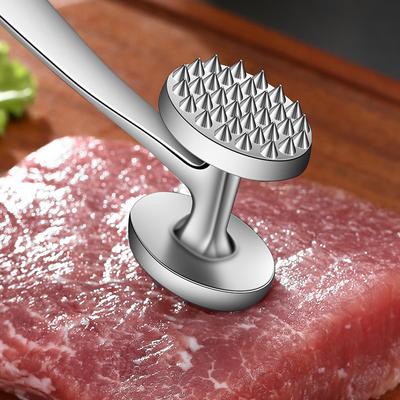 Solider doppelseitiger Fleischhammer Sehnenklopfer Klopfer Schwerlast Robust Fleischlockerer Hammer Nadel Küchenwerkzeug