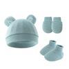 Conjunto de Chapéu e Luvas para Bebê Menina Algodão Gorro para Recém-nascidos Acessórios para Meninas Touca para Bebê Touca para Crianças Pequenas e Bebês Presente para Recém-nascidos