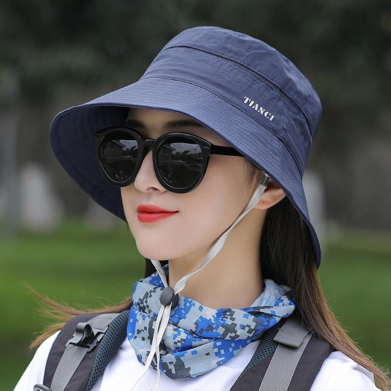 Fisherman Hat Summer Outdoor Sun Protection Breathable Wide Brim For Women