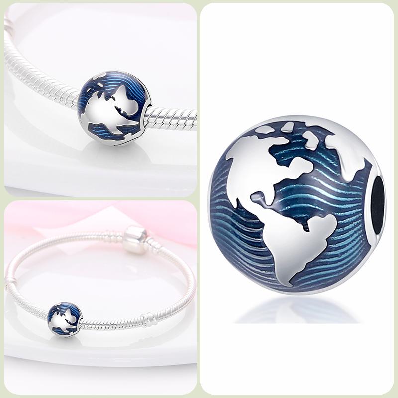 Modne koraliki zawieszki S925 ze srebra próby 925 w stylu klasycznym i romantycznym z motywem żółwia lotosu, odpowiednie do oryginalnej bransoletki DIY na prezent