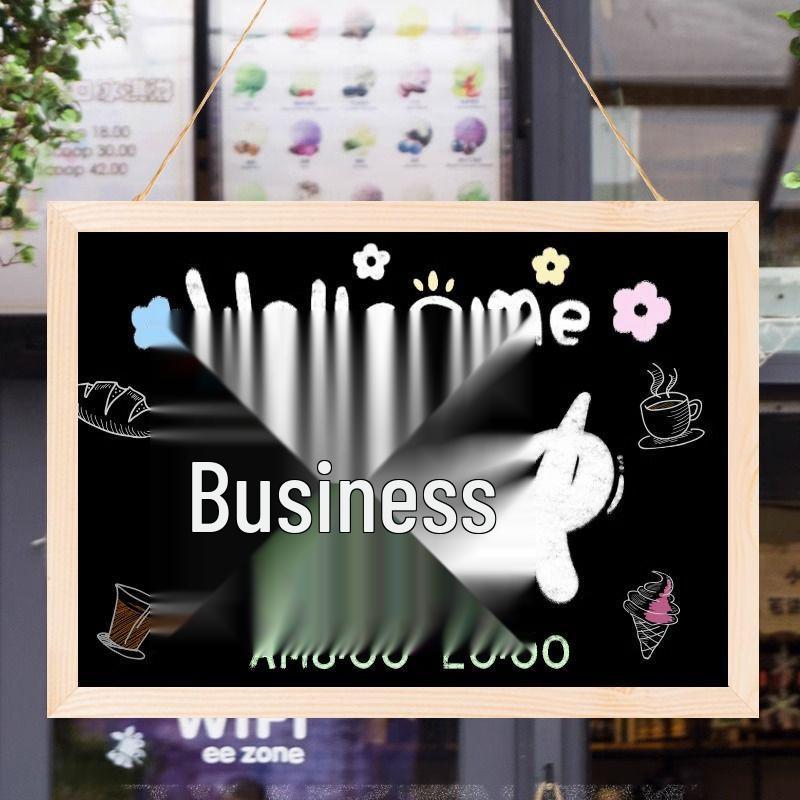 Wall-Mounted Blackboard: Restaurant Menu, Business Hours & Message Display - Wipeable & No Drilling Required