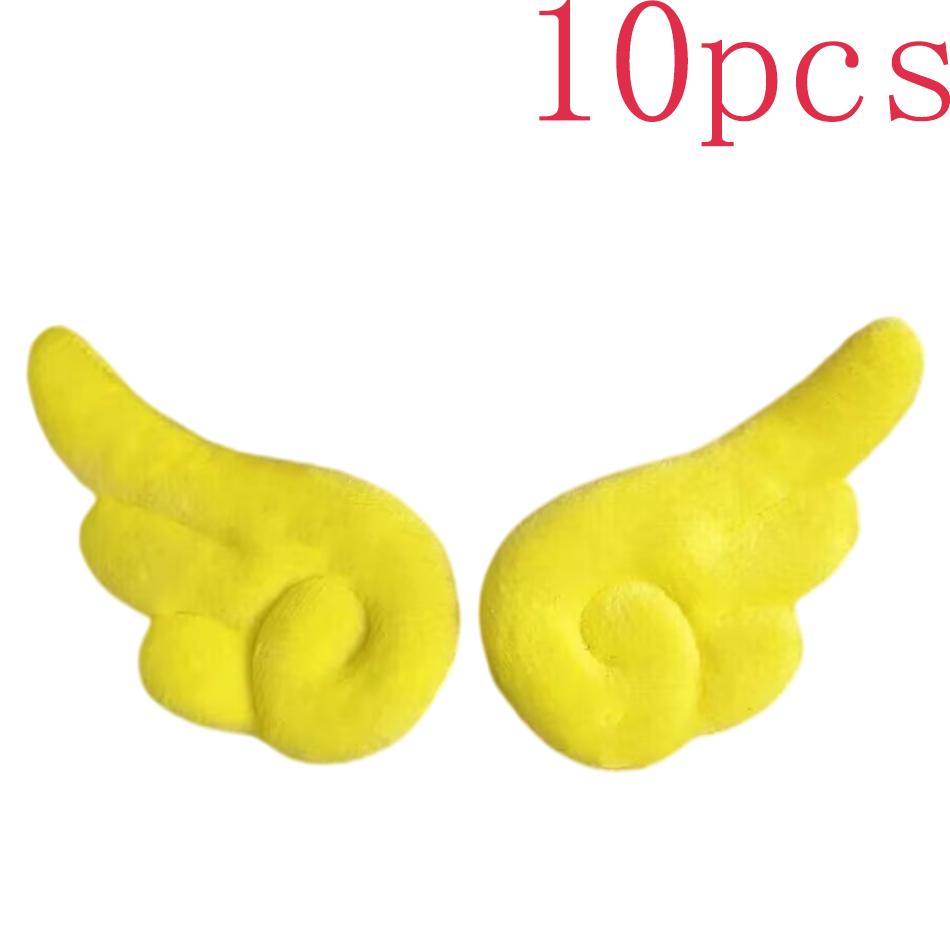 1-10 Pair Of Plush Angel Wings Brooch Bag Decoration Badge Y2K Style Gothic Lolita Plush Angel Wing Fluffy Brooch Decoration