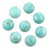 Natural Amazonite Round Cabochon Gemstone, Aqua Green Amazonite Cabochon, Polished Round Loose Stone for Jewelry Making