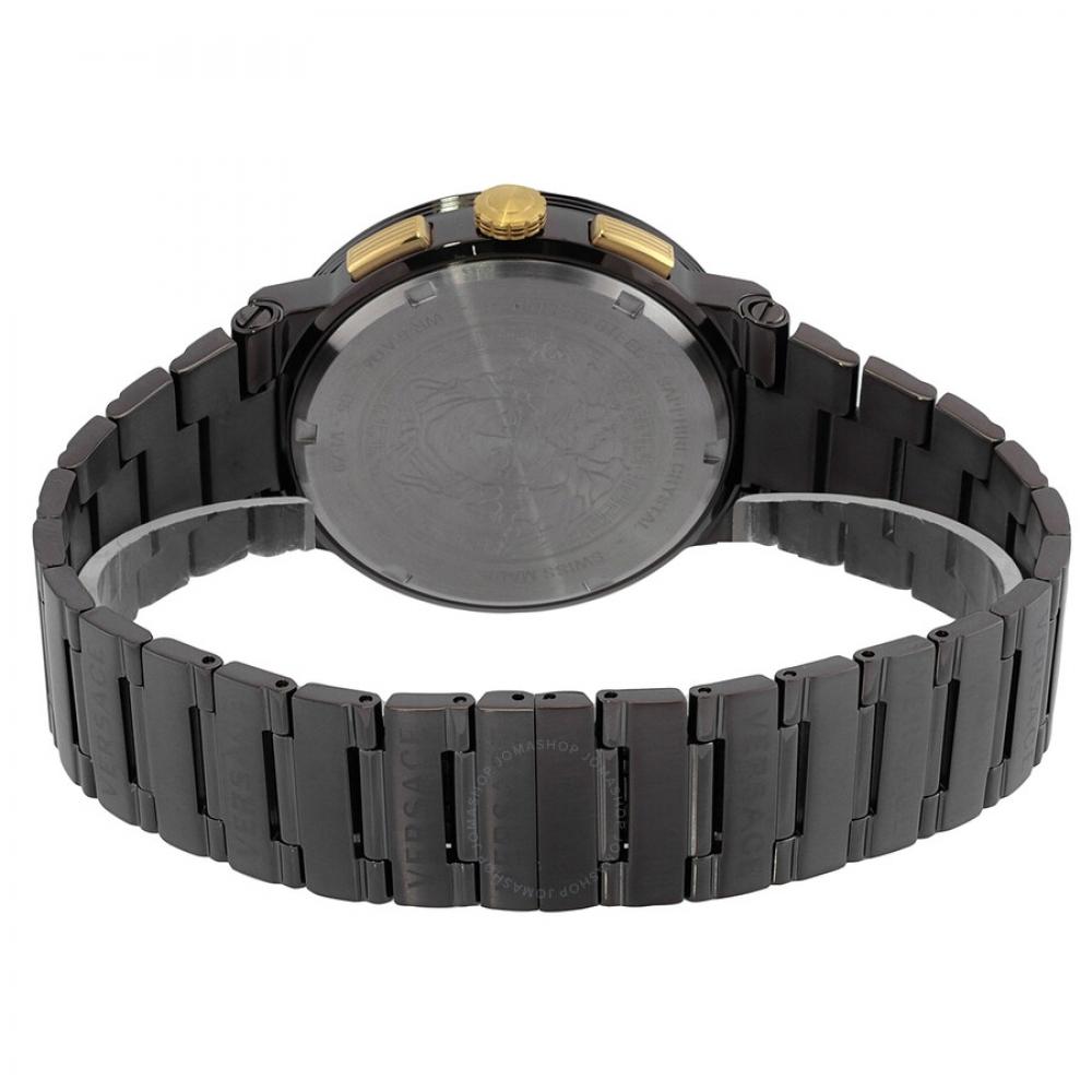 Versace Greca Logo Chronograph Quartz Grey Dial Men S Watch Vez900521