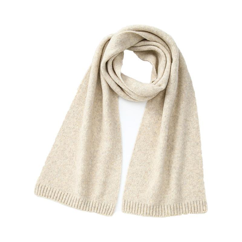 Women Scarf Cold Weather Thermal Neck Wrap Casual Outfit Scarf Solid Color Thickened Warm Knitting Scarf XWJ109