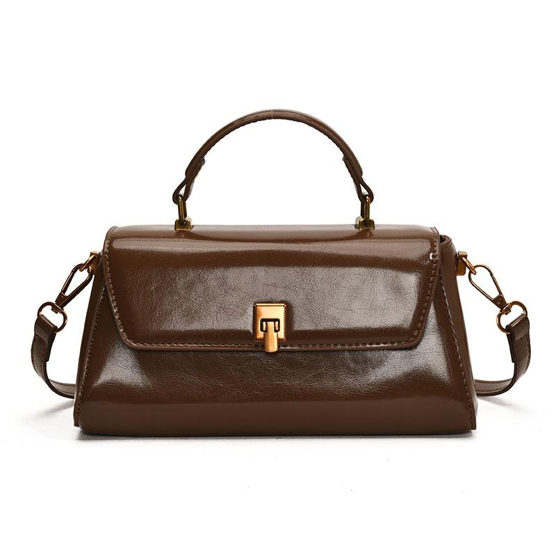 Tragbare hochwertige kleine quadratische Tasche Damen Winter neue Retro trendige Mode Schultertasche Nischendesign Damentasche