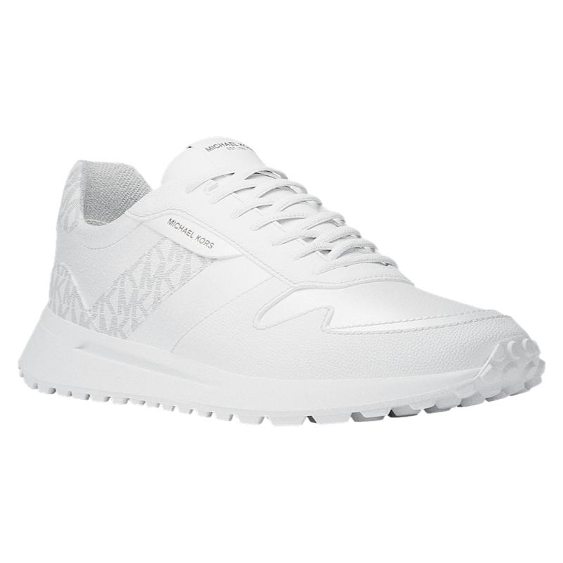 Michael Kors Dax Lace-Up Patchwork Low-Top Casual Shoes Men sneaker Bright-White 44S5DAFS2L-119