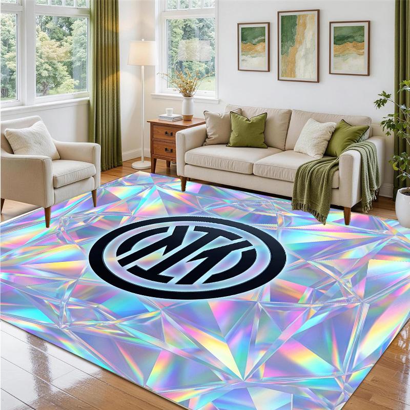 Borussia Dortmund Design Crystal Velvet Rug Soft Decorative Mat for Bedroom Entrance