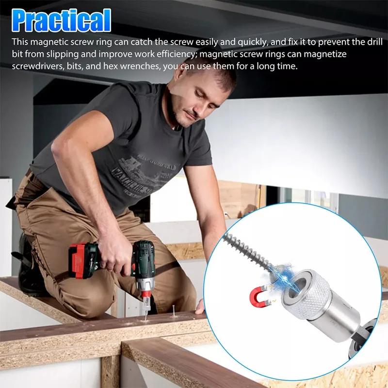 Magnetic Ring Screwdriver Bit Holders Cross Phillips Magnet Strong Magnetizer Removable Part Adapter Screw Driver Power Tools