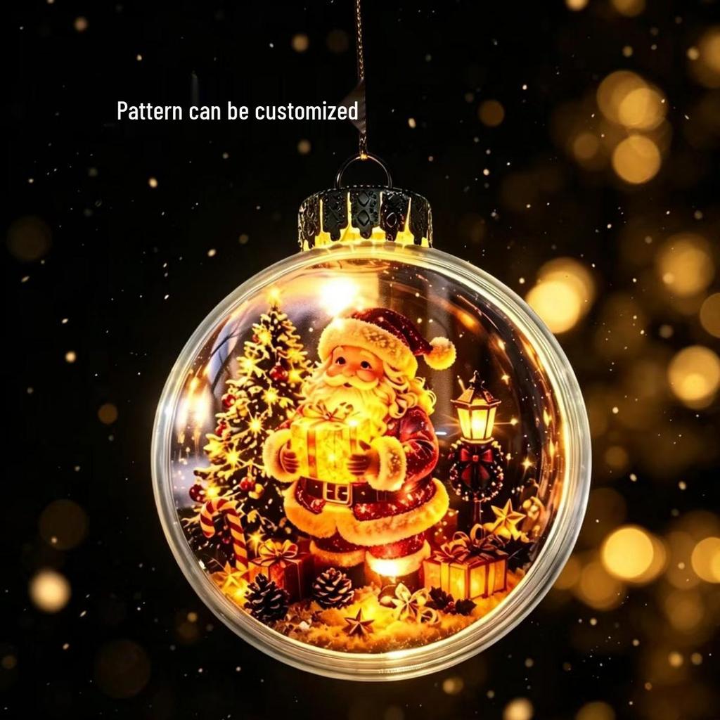 Clear Acrylic Christmas Ornament: Creative Hanging Ball for Holiday Decor or Preserved Flowers