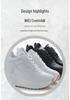 Women's White Genuine Leather Platform Shoes - 10cm Height Increase, Thick Sole, Versatile for All Seasons