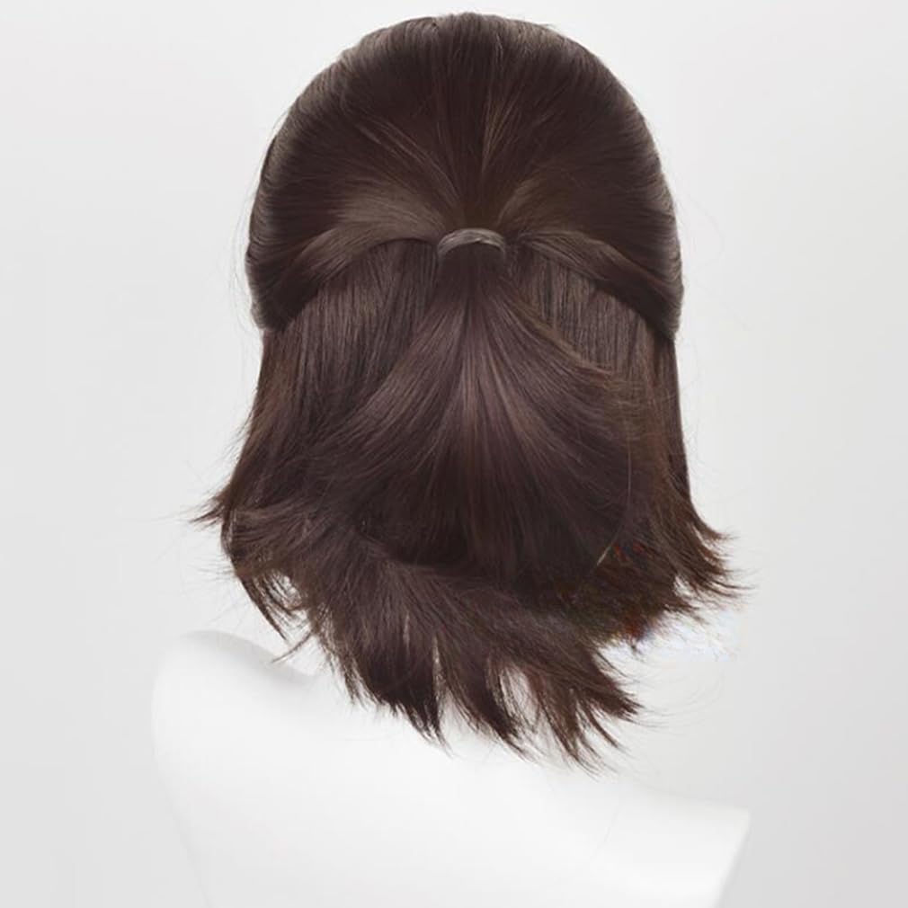 LAOBAO Hange Zoe Cosplay Ponytail Brown Disguise Costume Halloween Costume Wig, Wig, Heat-Resistant, Wig, Accessory, (Hange Zoe)