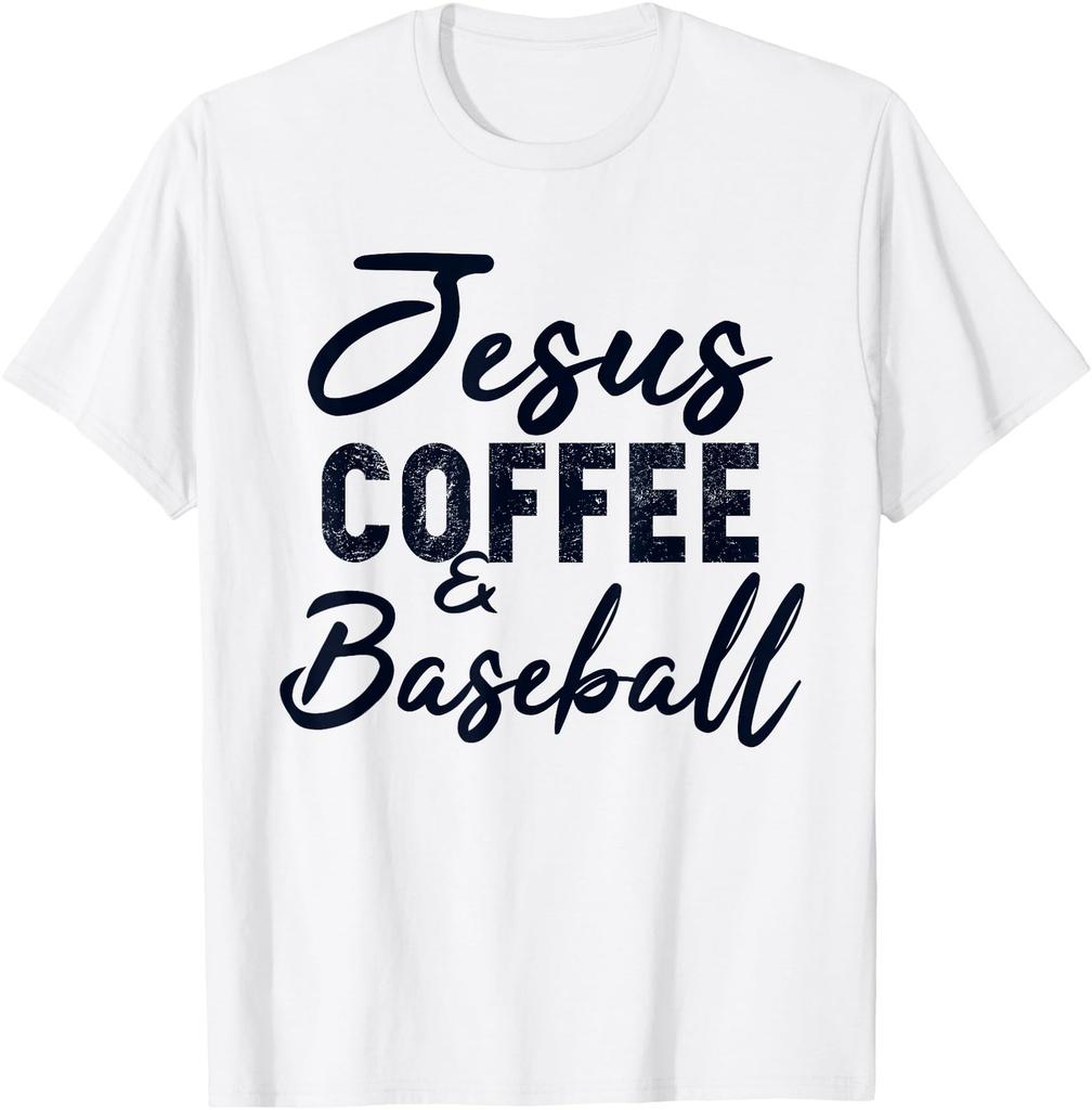 Jesus Coffee and Baseball Shirt Sport and Christian Lovers T-Shirt