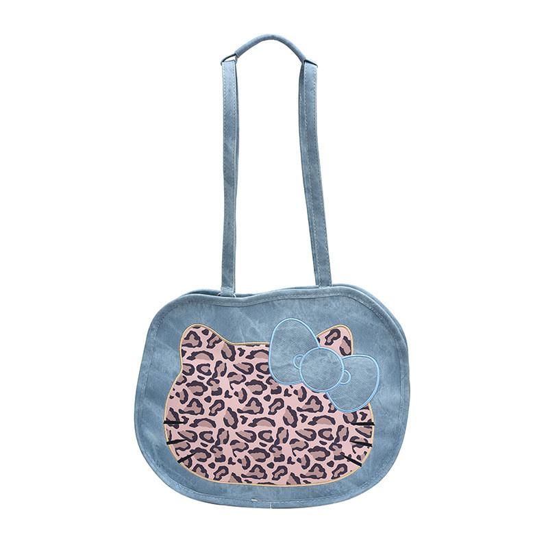 Fun And Playful Cartoon Cat Backpack In Stylish Leopard Print Durable Pu Material For School