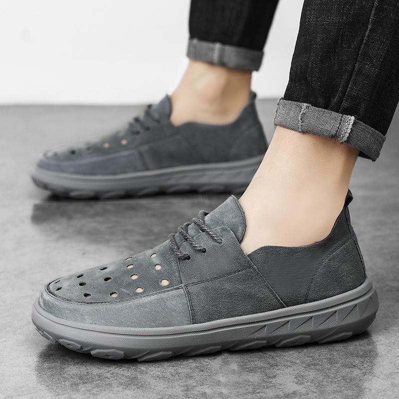 Fashion leather casual shoes for men Lace Up fashion Outdoor Oxfords Shoes Men Flat Sneakers Moccasins Men Formal Dress Working Shoes