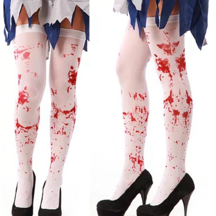 10Pairs Halloween Gloves Horror Ambiance Decoration Bloodstained Gloves Bloody Socks Halloween Party Horror Bloodprint Props