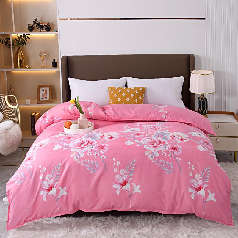 

Brushed Flannel Duvet Cover Set with Washed Cotton, Thermal Insulated Bedding for Hostel 150x200cm to 220x240cm 150*200cm