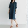 Dedra Dress Ward Collar Neck Pocket Opf3021