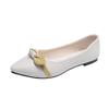 Woman Flats White Slip-on Pointed Toe Office Moccasins Shoes for Women Chic Point with Discount High Quality Fashion Summer 2025