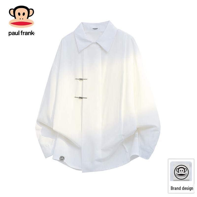 Paul Frank Men s New Chinese Style Long Sleeve Retro Loose Shirt M