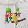 5pack Parakeets Cage Bites Toy Natural Wood Quakers Parrots Toy Hammock Swing for Large Birds