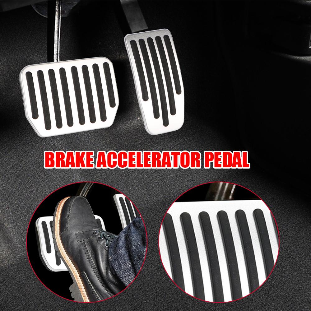 For Tesla Model 3Y Aluminum Alloy Auto Interior Parts Brake Accelerator Pedal Car Foot Pedal Pads Covers 2 Pcs/set Brake Accelerator Rest Pedal