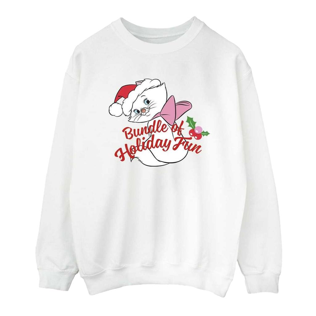 The Aristocats Womens/Ladies Bundle Of Holiday Fun Marie Sweatshirt