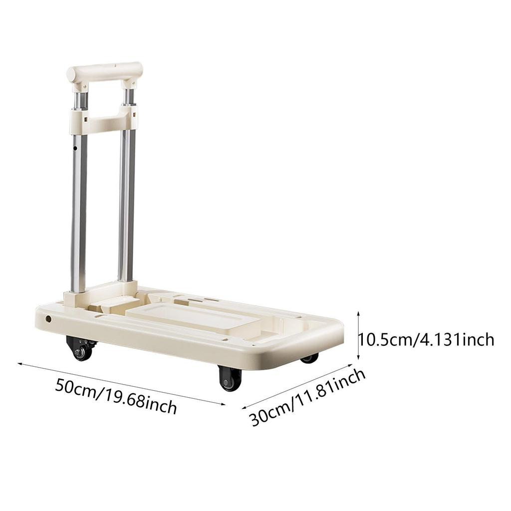 Collapsible Handcart, Foldable Trolley, Multi-Purpose, Stable with Wheels, Durable, for Picnic,