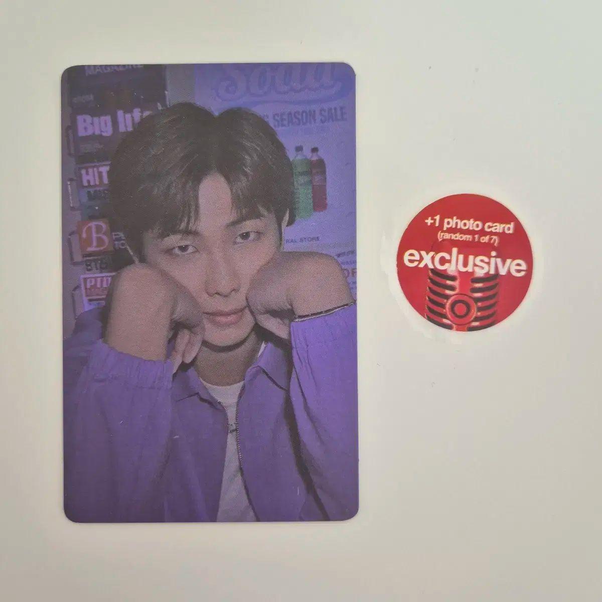 

[ИСПОЛЬЗОВАН] BTS (Бангтанские мальчики) БТС РМ (RM Намджун) RM PTD Разрешение на танец Живой альбом TARGET us Торговая карточка