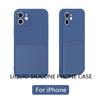 Funda For Iphone 11 12 13 Mini 14 Pro Max Silicone Case Liquid Card Slot Holder Cover For Iphone Xr Xs X 6 7 8 Plus Se 2022 2020