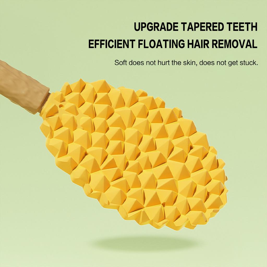 Pet Durian Deshedding Brush Easy-Clean Durian Shaped Cat Deshedder Reduce Shedding & Tangles