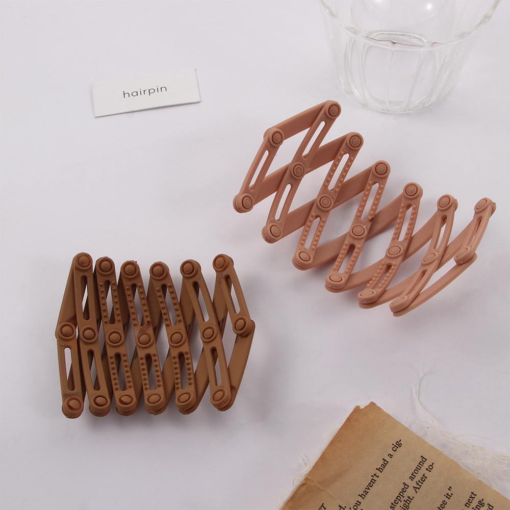 Summer With Tooth Non-slip For Woman Folding Hairband Head Wrap Telescopic Headband Acrylic