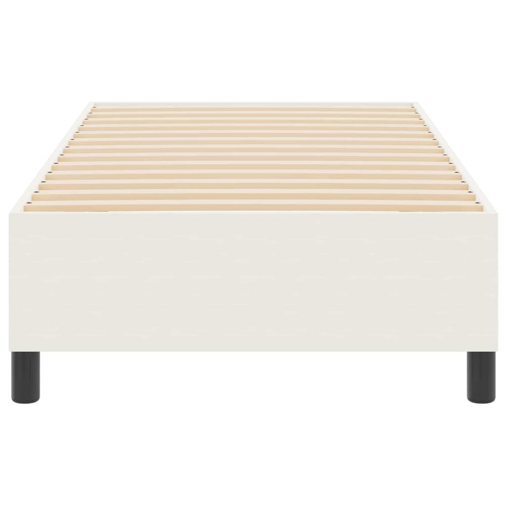 Platform Bed Frame Cream 100 x 200 cm Corduroy Fabric