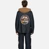 EVISU Denim Jackets Men's Denim Blue Hooded Moderate Straight Fit 2EAHTM3SJ7020RXCL