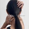 Chinese Punk Ruby Pendant Sword Hairpin Fashion Simple Modern Headdress Back Of The Head Pan Hair Ornament Fashion Retro New
