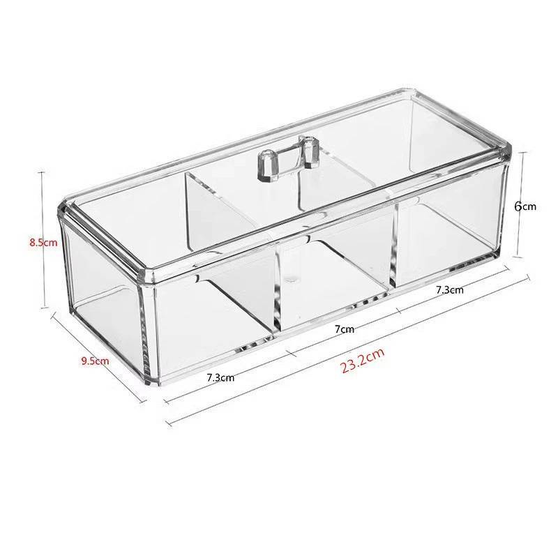 Acryl Rechteckige Schreibtisch-Aufbewahrungsbox Mit Deckel Für Schmuck Und Make-up-Organizer