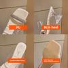 Ladies' Straight Ribbon Transparent Thick Heel High-heeled Shoes Slippers